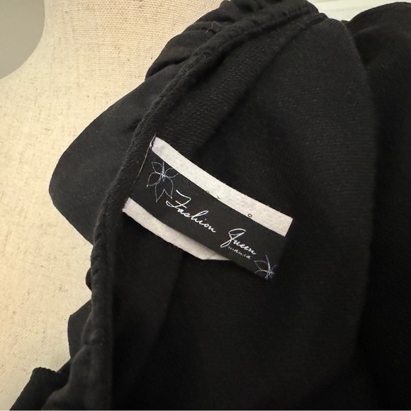 Black Terry Open Back Hooded Mini Sun Dress | Small - Picture 11 of 13